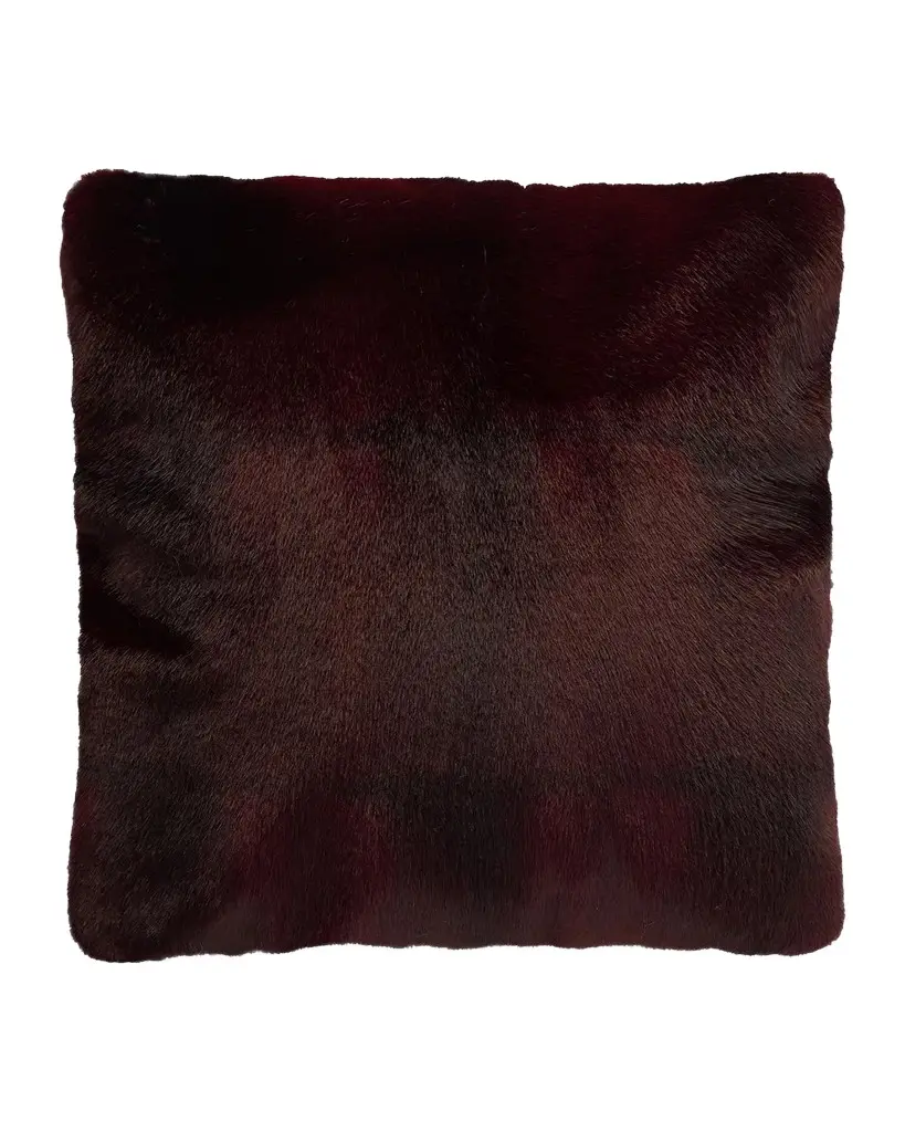 Lyla Grant Faux Mink Pillow, 20" Square