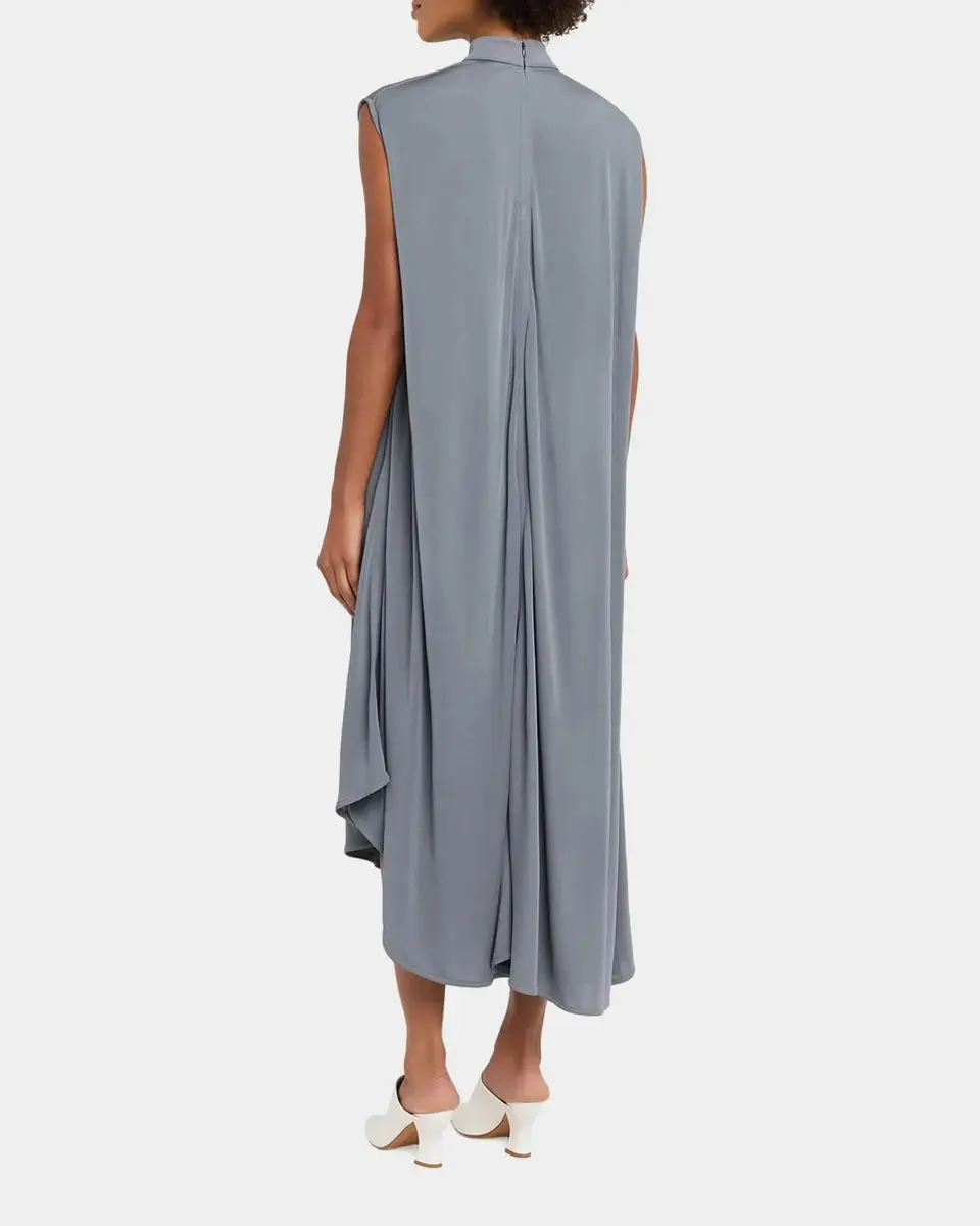 Bottega Veneta Jersey Crêpe Brooch Asymmetric Midi Dress | Thumbnail 3 Bottega Veneta Jersey Crêpe Brooch Asymmetric Midi Dress | Thumbnail 3