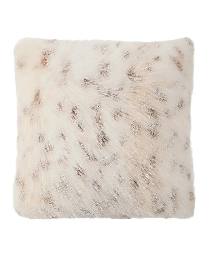 Lyla Grant Faux Lynx Pillow, 20" Square