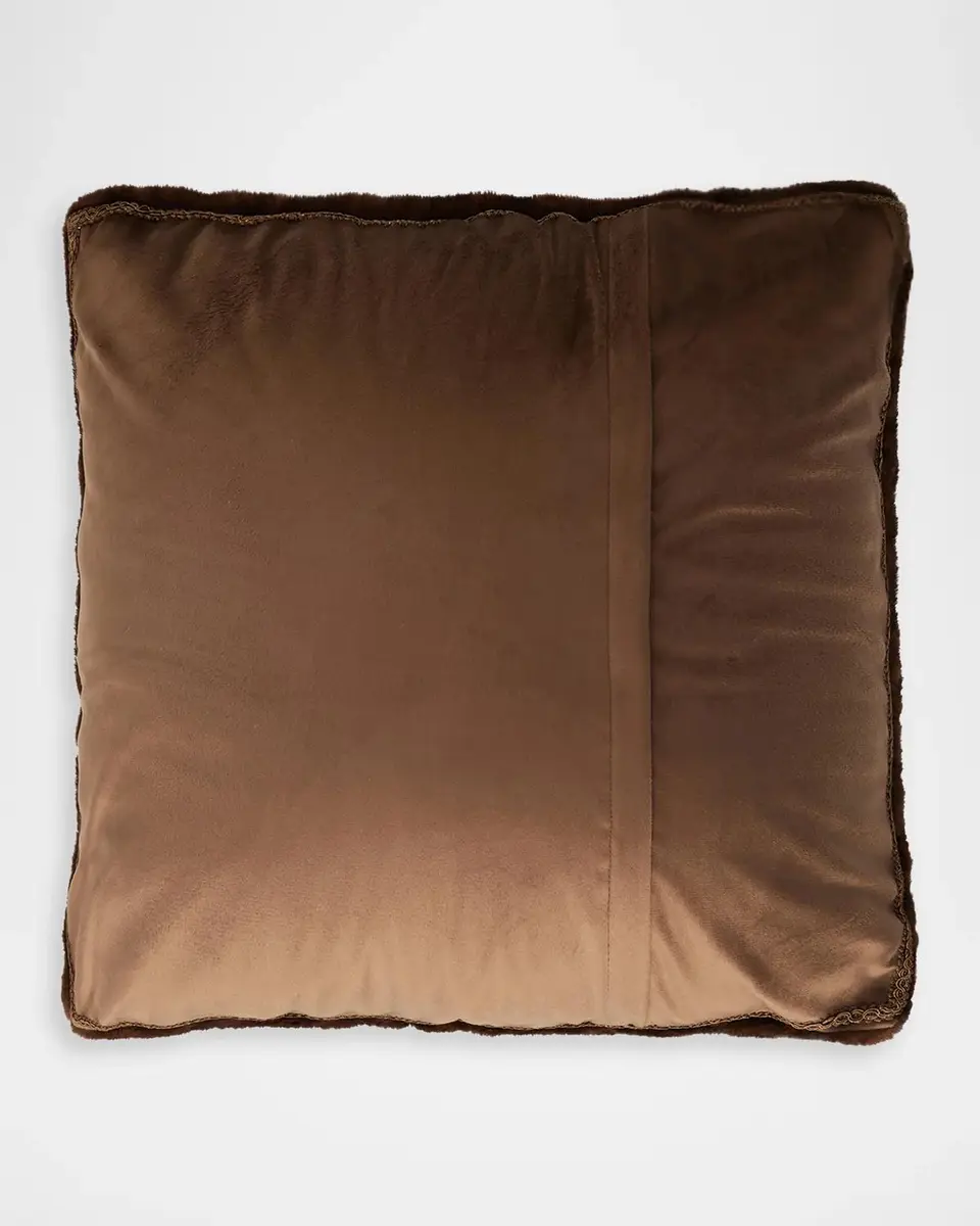 Lyla Grant Chevron Faux Mink Pillow, 20" Square | Thumbnail 2 Lyla Grant Chevron Faux Mink Pillow, 20" Square | Thumbnail 2