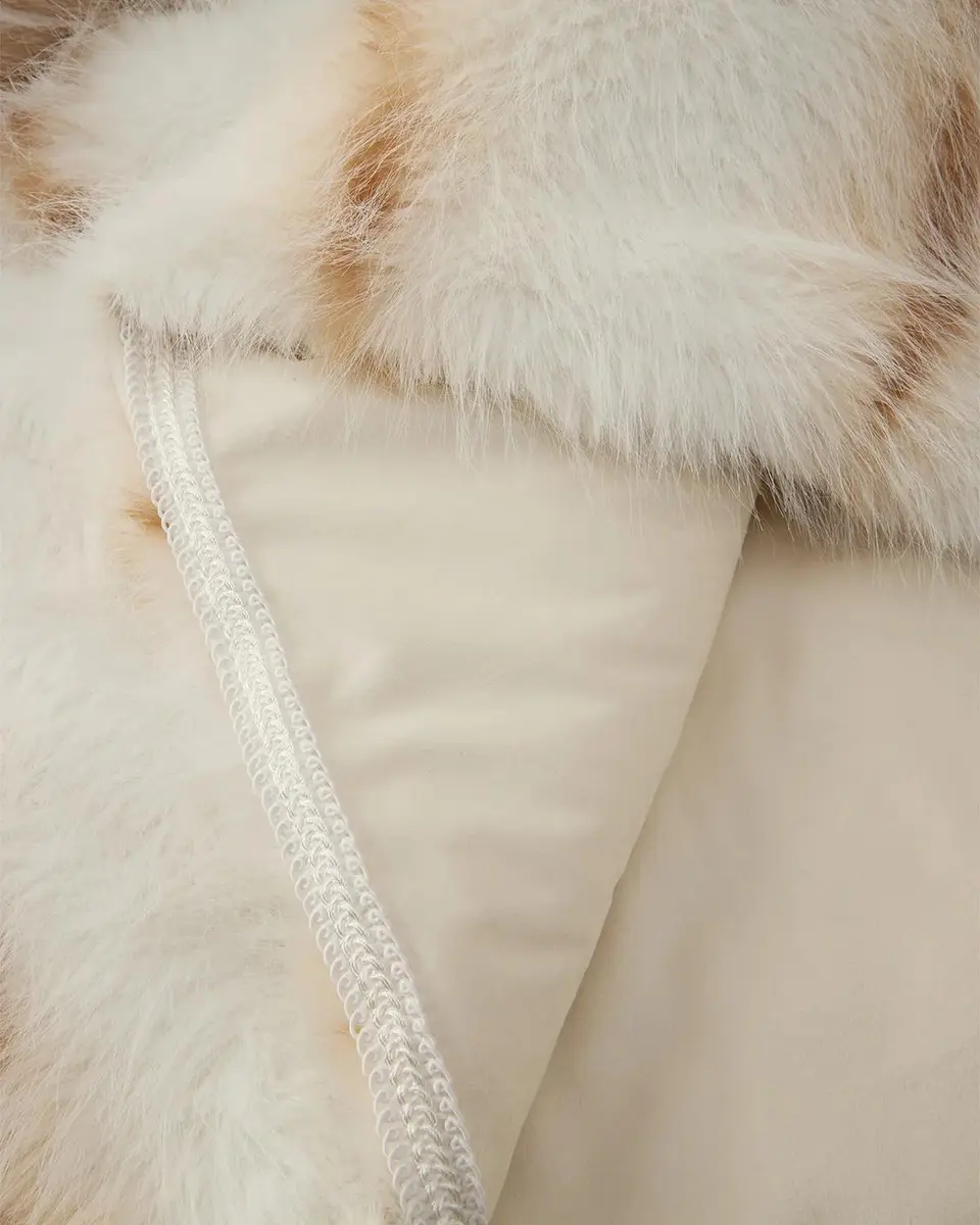 Lyla Grant Striped Faux Fox Throw, 60" x 72" | Thumbnail 2