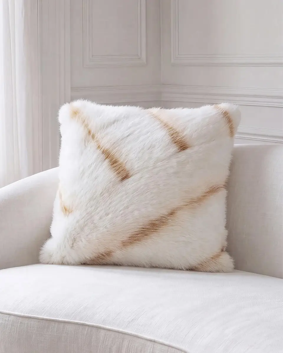 Lyla Grant Striped Faux Fox Pillow, 20" Square | Thumbnail 3 Lyla Grant Striped Faux Fox Pillow, 20" Square | Thumbnail 3