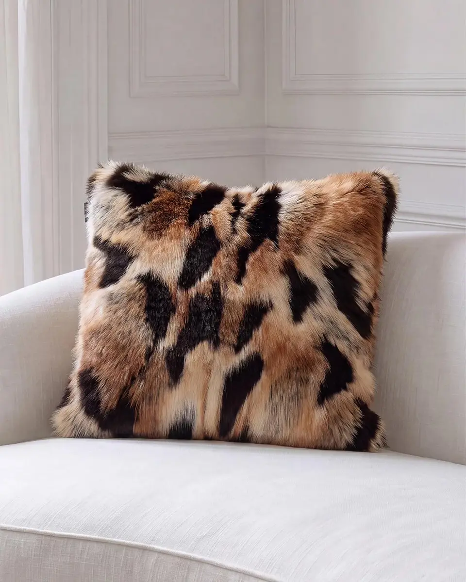 Lyla Grant Spotted Faux Fox Pillow, 20" Square | Thumbnail 3 Lyla Grant Spotted Faux Fox Pillow, 20" Square | Thumbnail 3