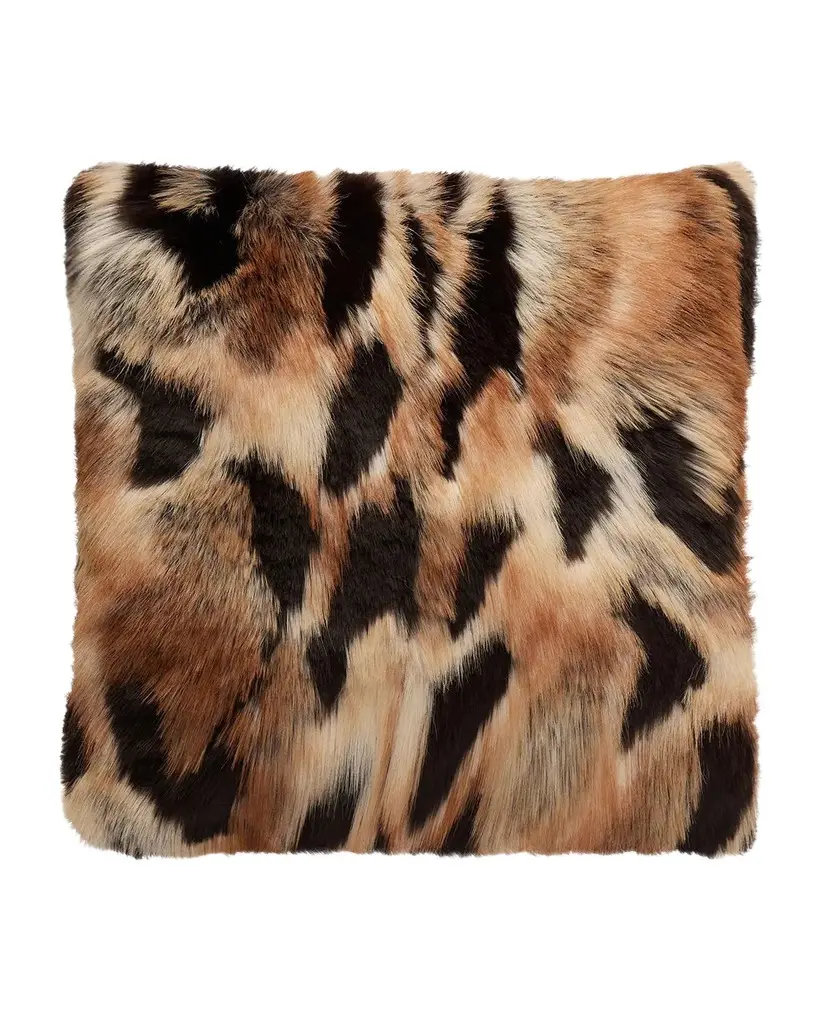 Spotted Faux Fox Pillow, 20" Square Spotted Faux Fox Pillow, 20" Square