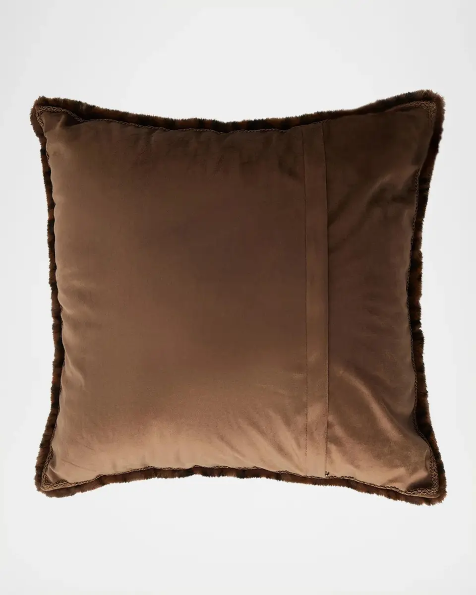 Lyla Grant Faux Sheared Mink Pillow, 20" Square | Thumbnail 2 Lyla Grant Faux Sheared Mink Pillow, 20" Square | Thumbnail 2