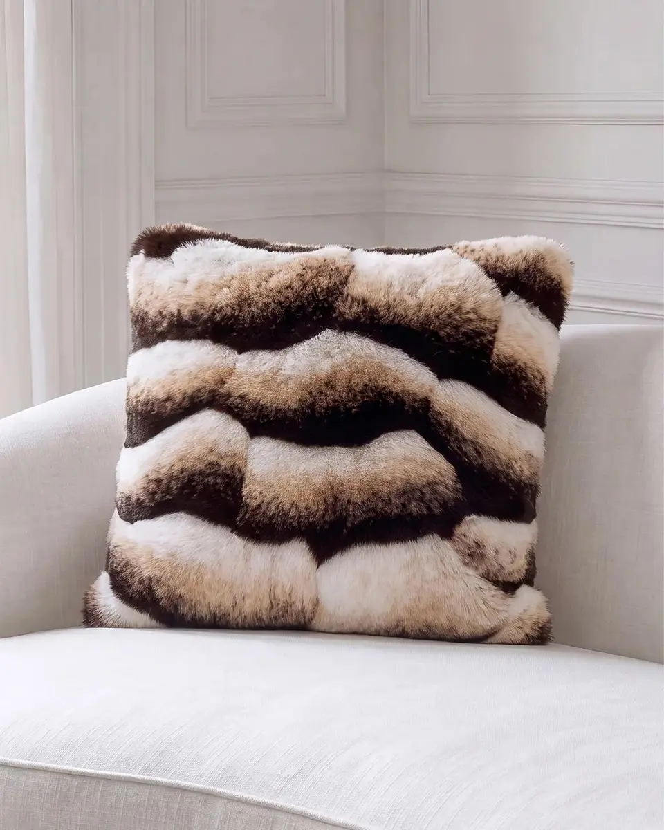 Lyla Grant Faux Chinchilla Pillow, 20" Square | Thumbnail 3 Lyla Grant Faux Chinchilla Pillow, 20" Square | Thumbnail 3