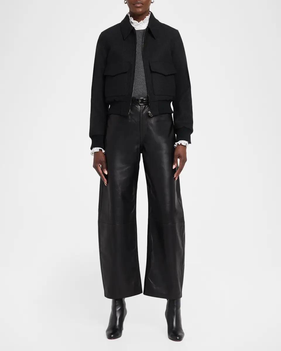 Nili Lotan Redley Virgin Wool Bomber Jacket | Thumbnail 2 Nili Lotan Redley Virgin Wool Bomber Jacket | Thumbnail 2