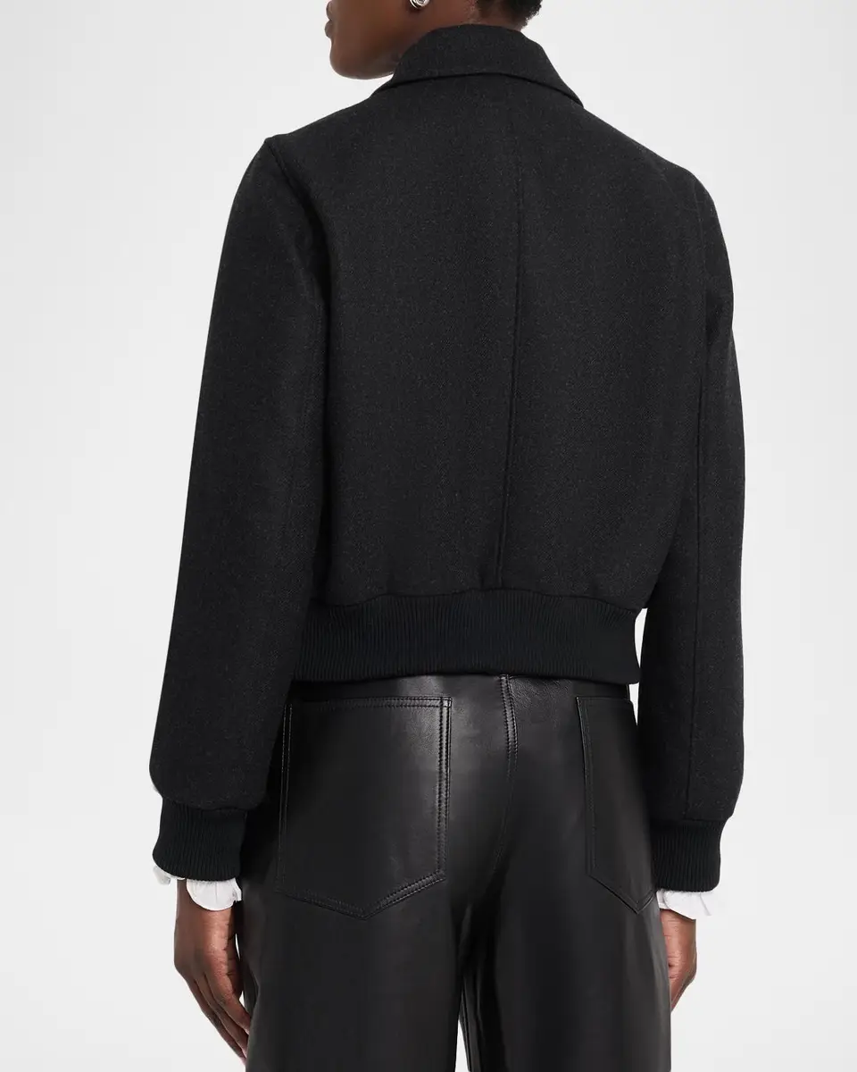 Nili Lotan Redley Virgin Wool Bomber Jacket | Thumbnail 3 Nili Lotan Redley Virgin Wool Bomber Jacket | Thumbnail 3