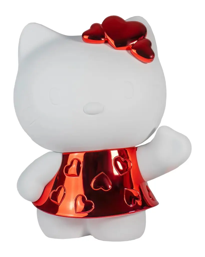 Hello Kitty Heart Small Figurine, Chromed Hello Kitty Heart Small Figurine, Chromed