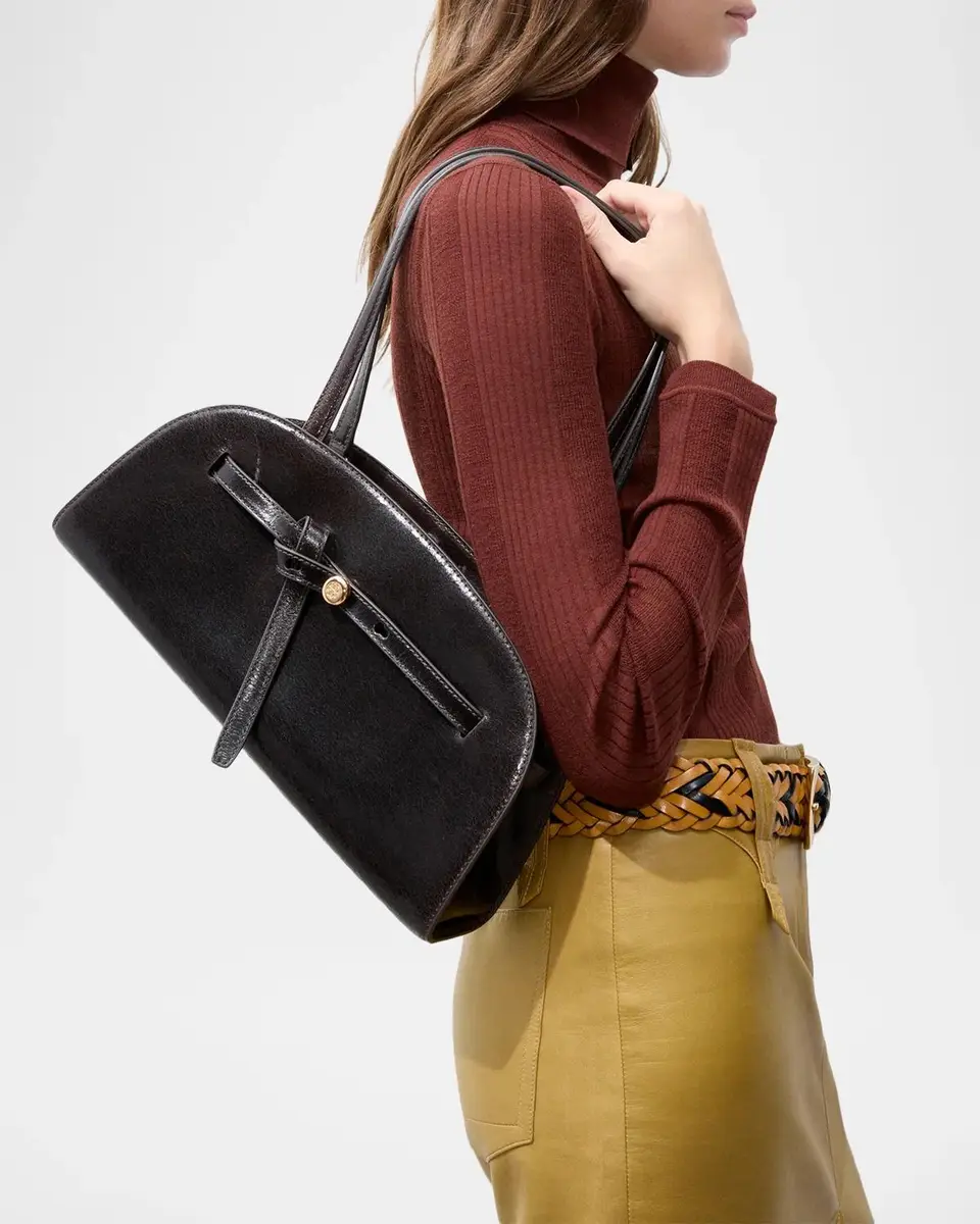 Tory Burch Romy Leather East West Bauletto Bag | Thumbnail 2 Tory Burch Romy Leather East West Bauletto Bag | Thumbnail 2
