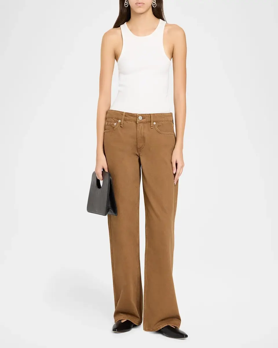rag & bone Cam Low-Rise Wide-Leg Jeans | Thumbnail 2