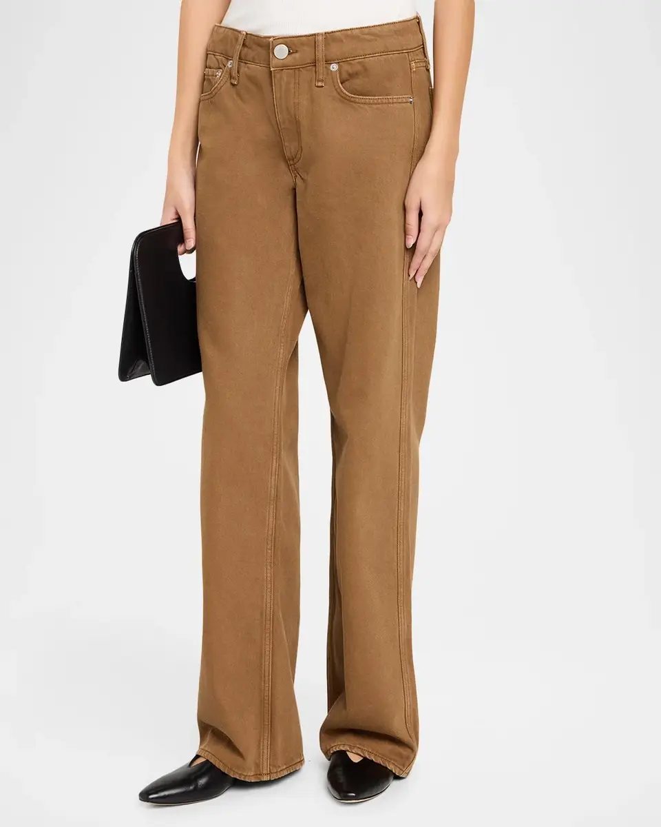 rag & bone Cam Low-Rise Wide-Leg Jeans | Thumbnail 4