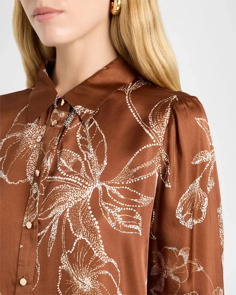 Johnny Was Averi Floral Button-Front Blouse | Thumbnail 5