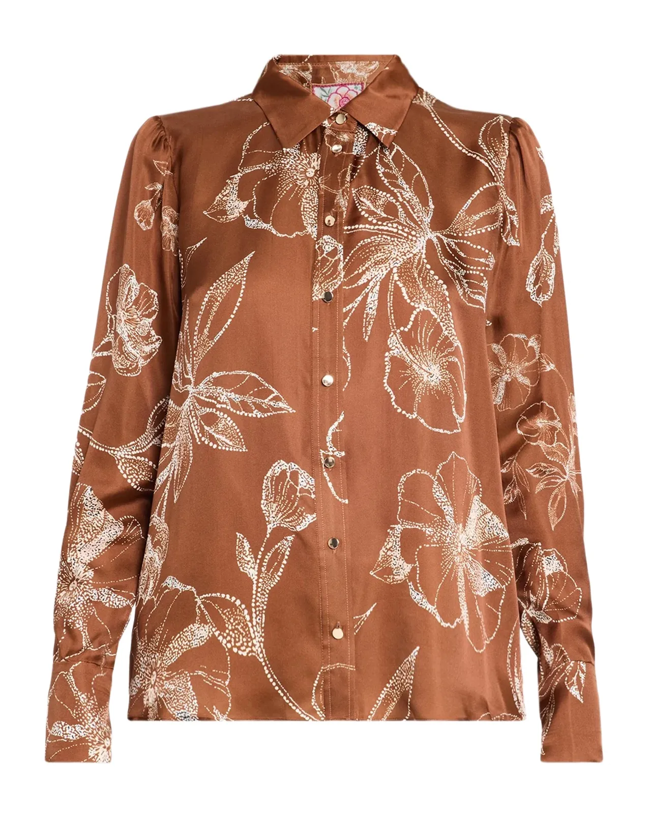 Averi Floral Button-Front Blouse