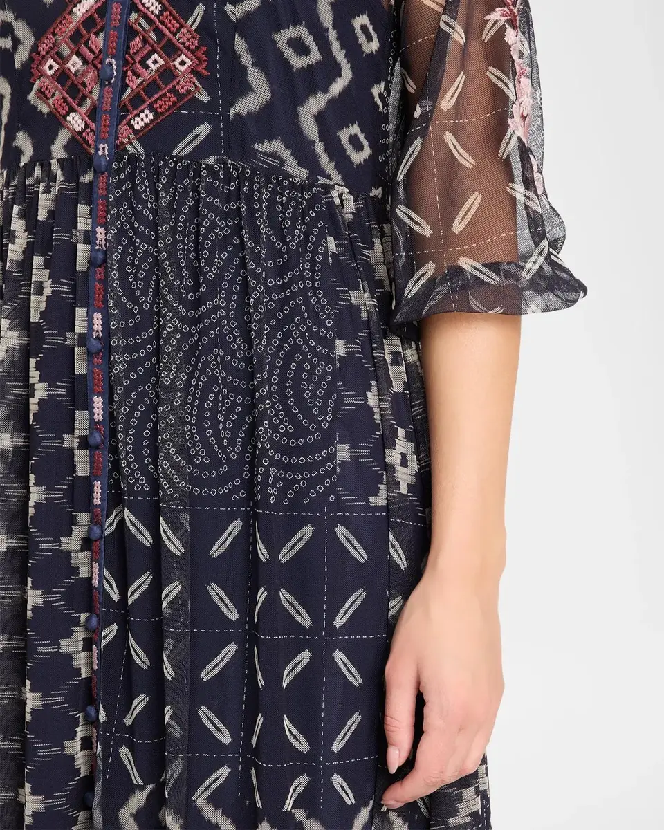 Johnny Was Theia Patchwork-Print Mesh Maxi Dress | Thumbnail 5 Johnny Was Theia Patchwork-Print Mesh Maxi Dress | Thumbnail 5