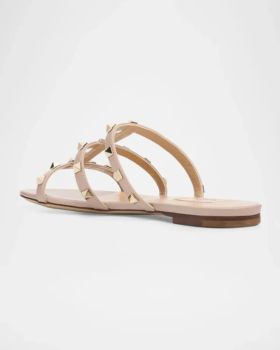 Valentino Garavani Rockstud Caged Flat Slide Sandals | Thumbnail 4 Valentino Garavani Rockstud Caged Flat Slide Sandals | Thumbnail 4