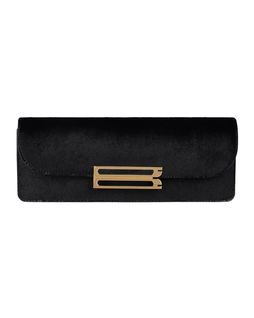 Victoria Beckham Dorian East-West Calf Hair Clutch Bag