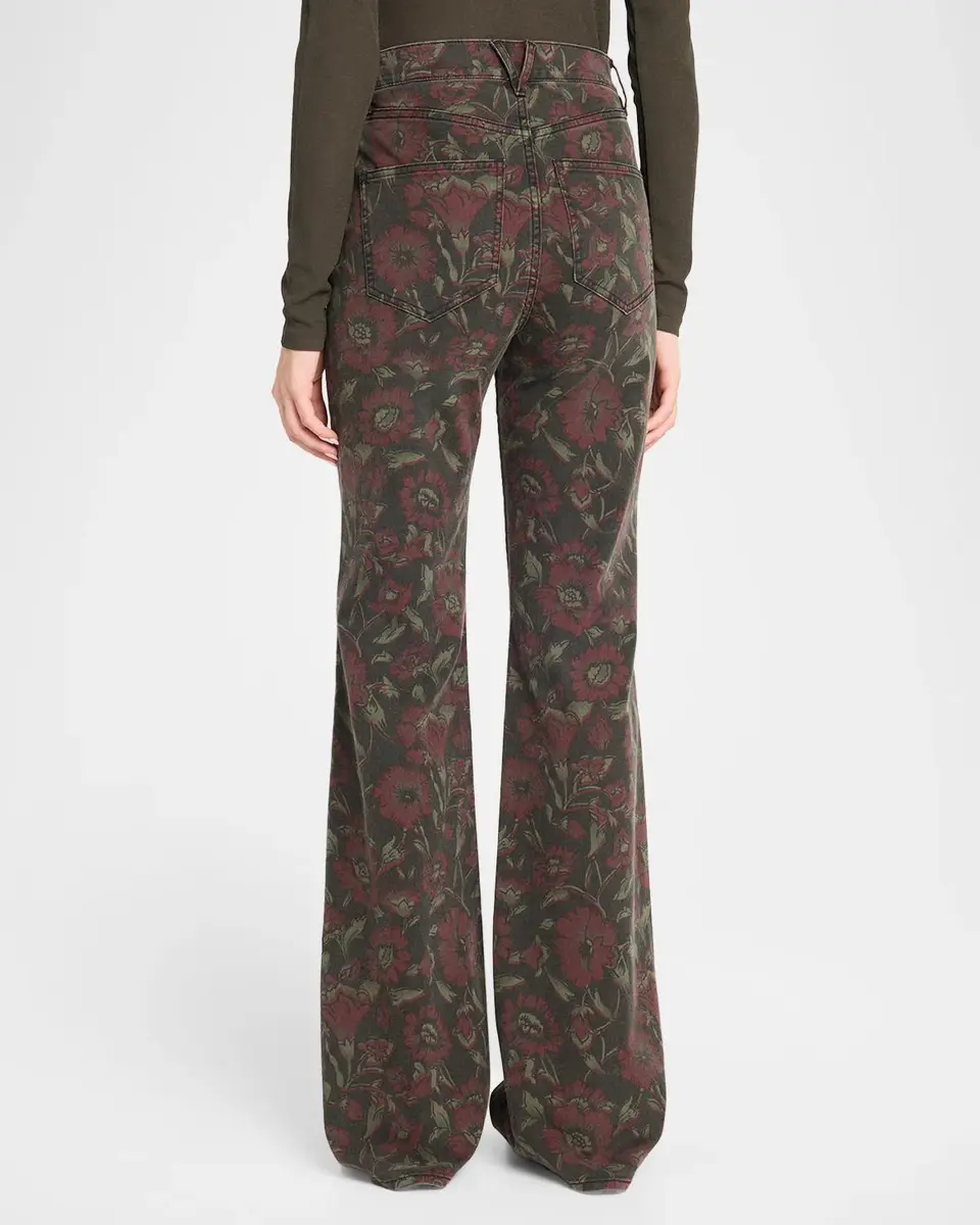 Veronica Beard Crosbie Floral Flare Jeans | Thumbnail 3