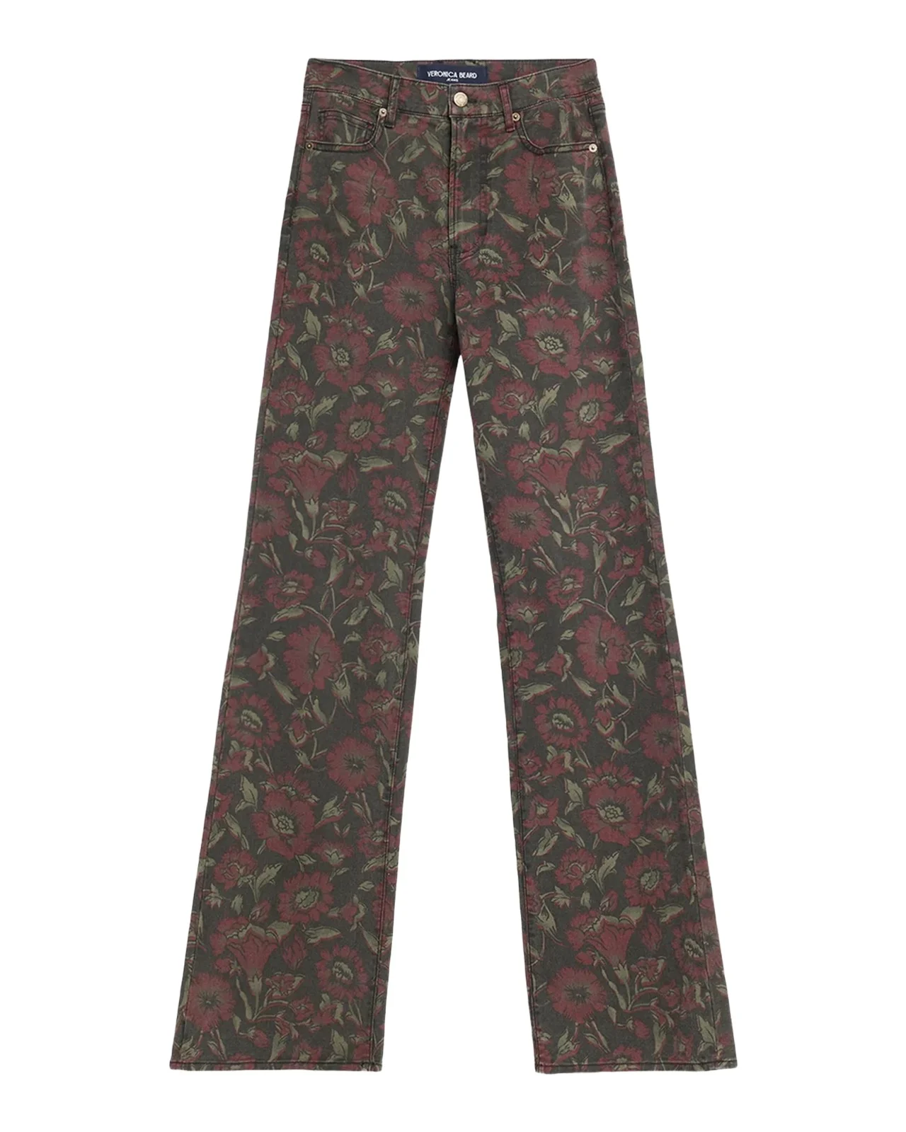 Veronica Beard Crosbie Floral Flare Jeans
