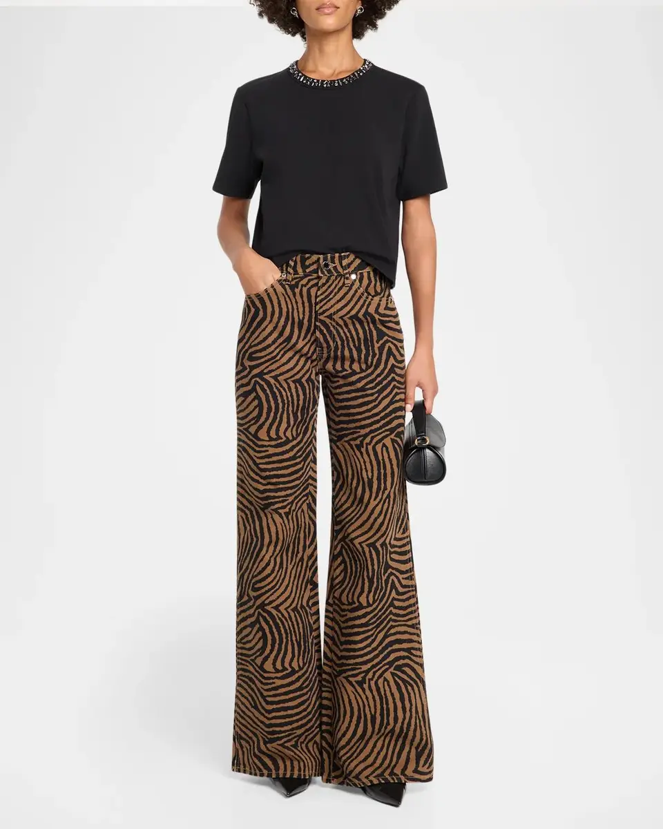 Veronica Beard Kasey Tiger Wide-Leg Jeans | Thumbnail 2 Veronica Beard Kasey Tiger Wide-Leg Jeans | Thumbnail 2