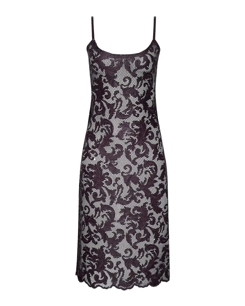 Kazuko Laser-Cut Mesh Knee-Length Dress