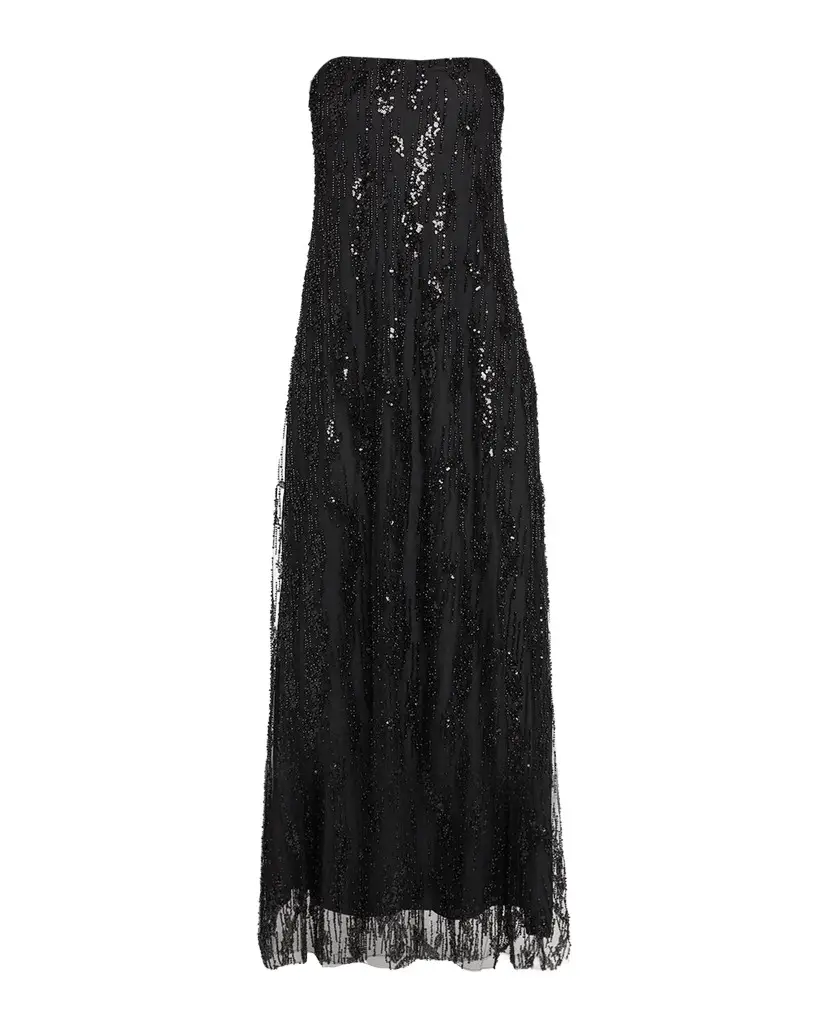 Cassie Embellished Strapless Maxi Dress