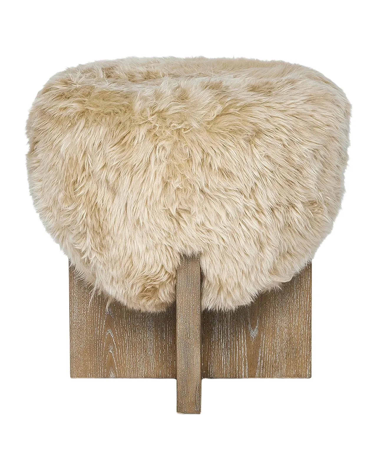 Interlude Home Brooks Shearling Stool