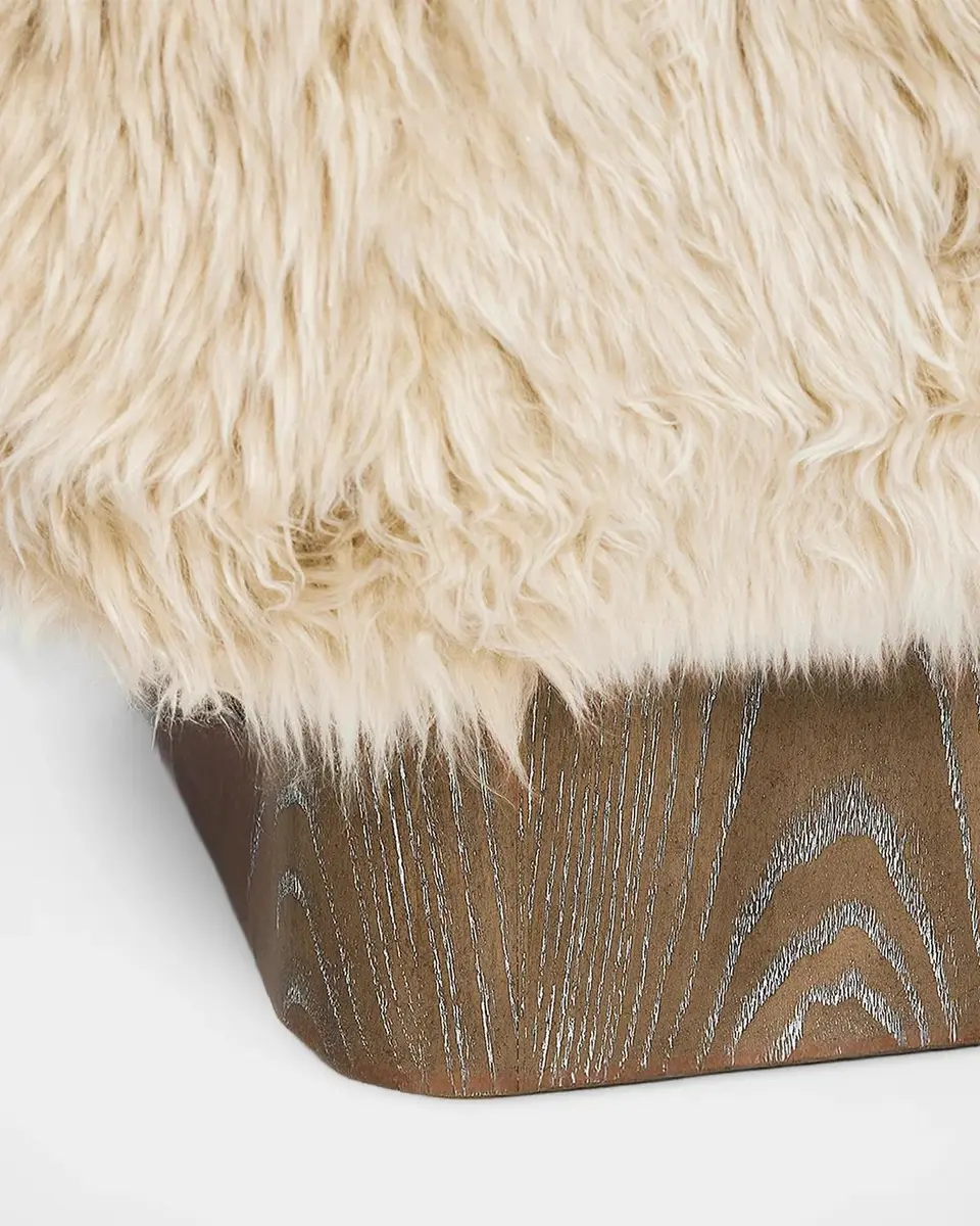 Interlude Home Noah Shearling Stool | Thumbnail 4 Interlude Home Noah Shearling Stool | Thumbnail 4