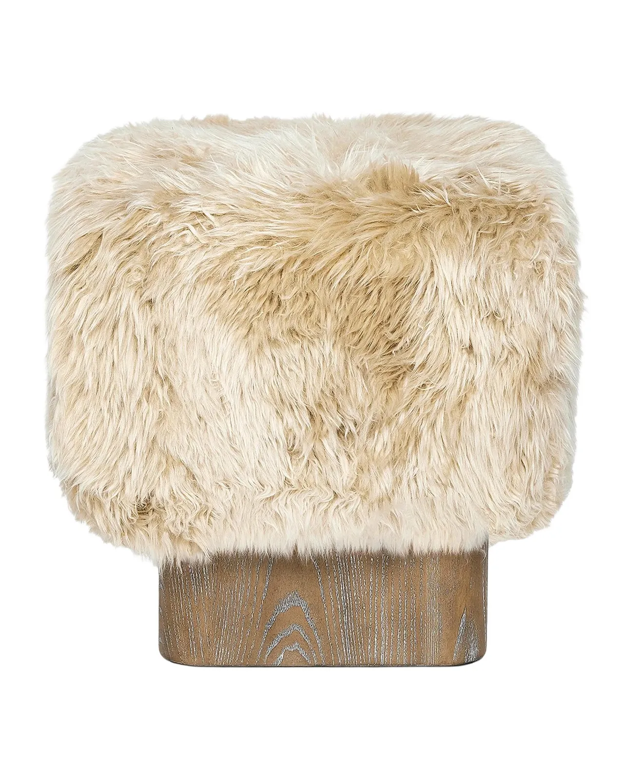 Interlude Home Noah Shearling Stool