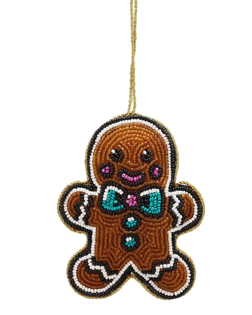 Sudha Pennathur Gingerbread Man Beaded Ornament | Thumbnail 4 Sudha Pennathur Gingerbread Man Beaded Ornament | Thumbnail 4