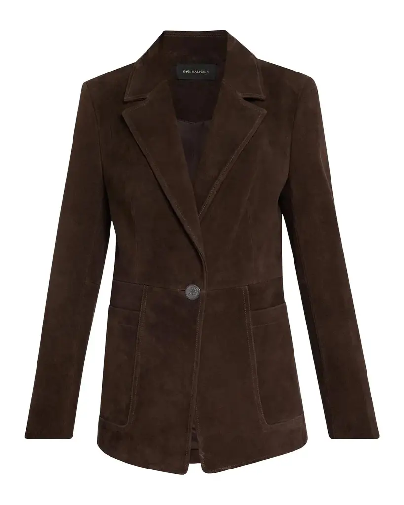Kobi Halperin Claudia Single-Button Suede Jacket