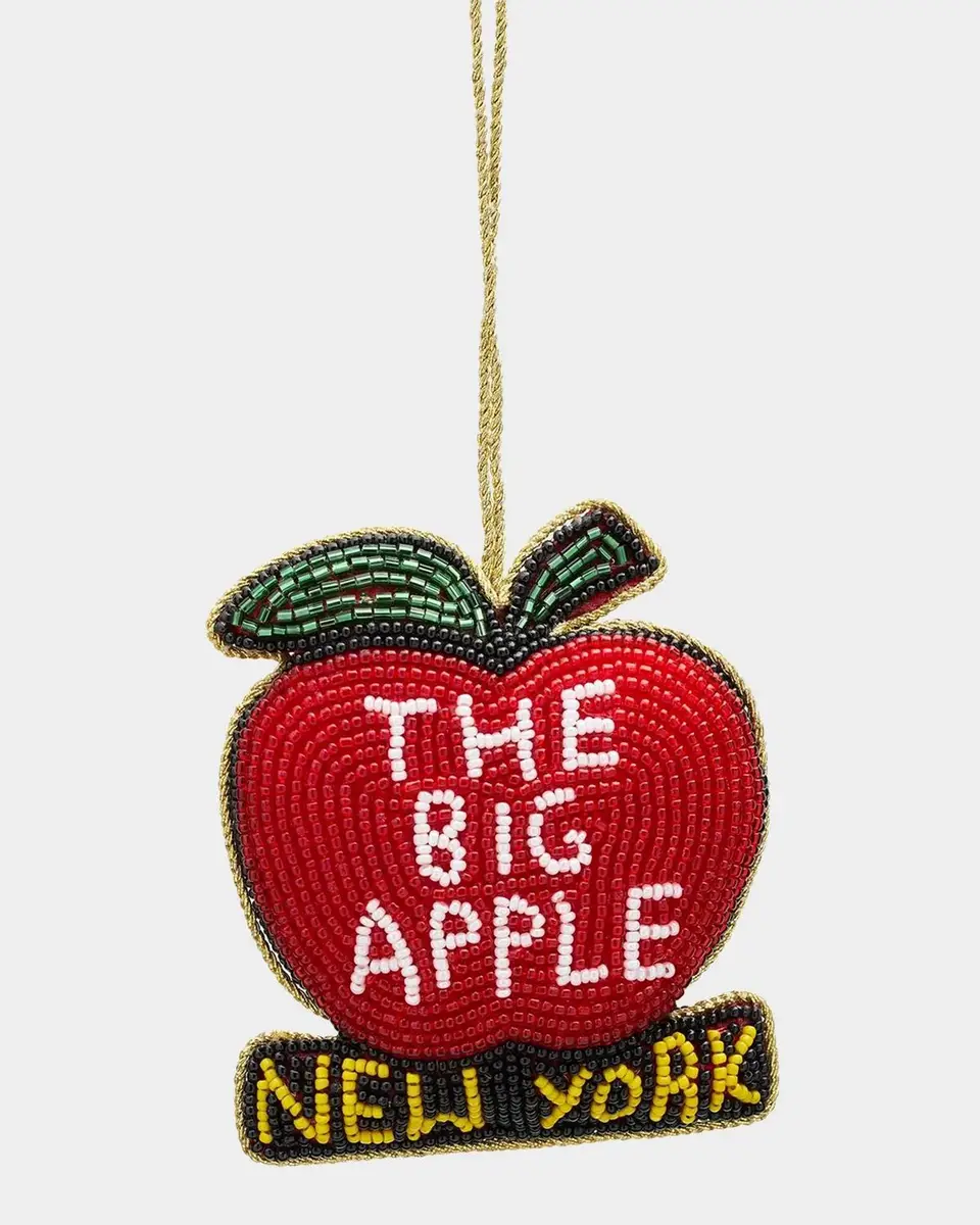 Sudha Pennathur Big Apple Glass Beaded Ornament | Thumbnail 2 Sudha Pennathur Big Apple Glass Beaded Ornament | Thumbnail 2