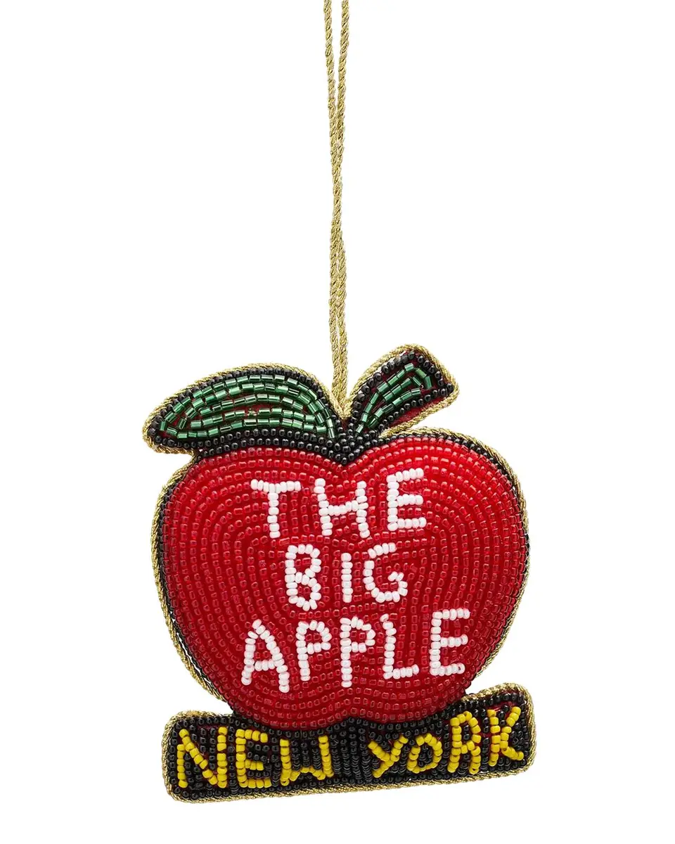 Sudha Pennathur Big Apple Glass Beaded Ornament | Thumbnail 4 Sudha Pennathur Big Apple Glass Beaded Ornament | Thumbnail 4