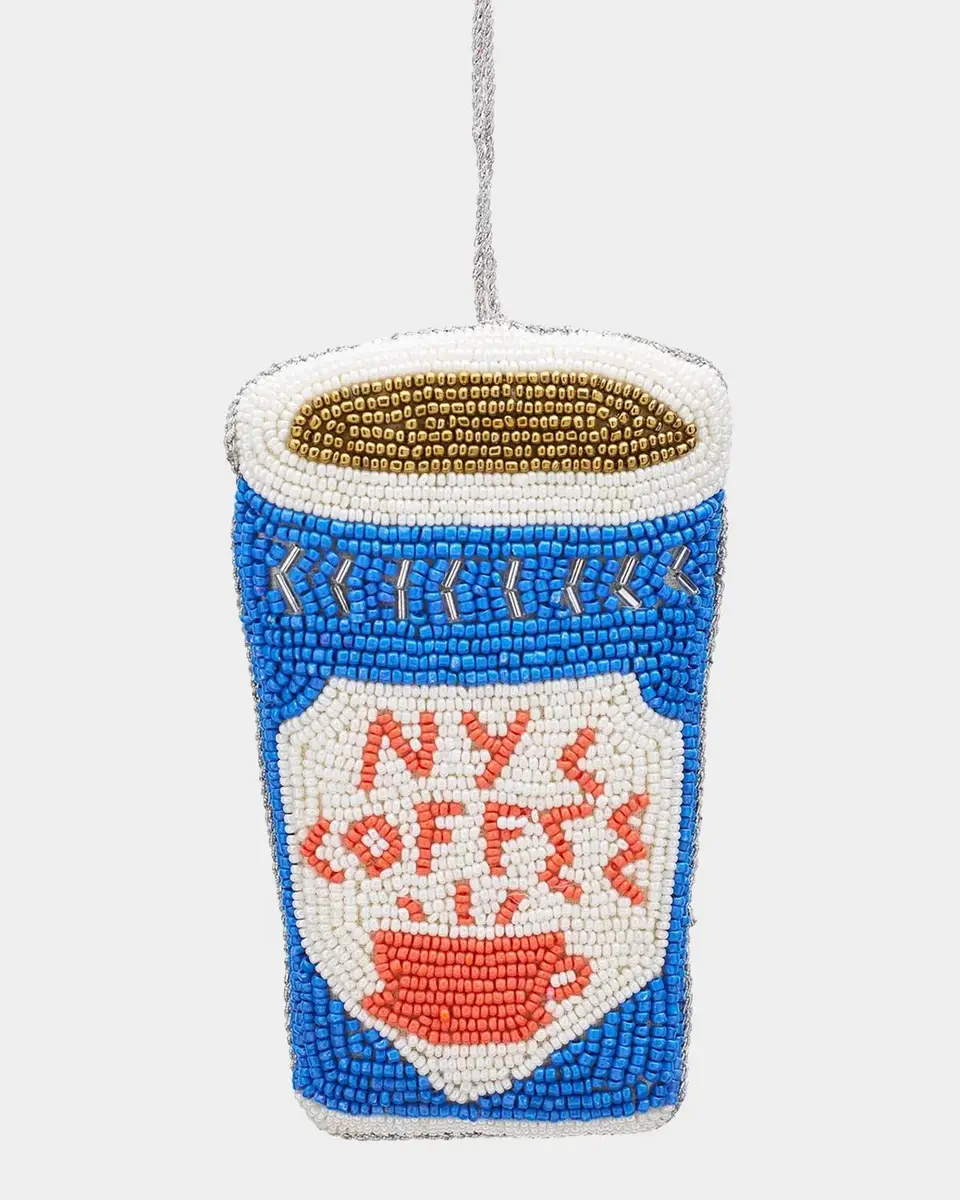 Sudha Pennathur NYC Coffee Cup Beaded Ornament | Thumbnail 2 Sudha Pennathur NYC Coffee Cup Beaded Ornament | Thumbnail 2