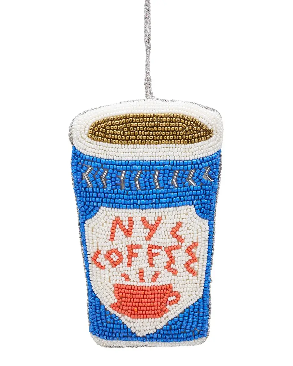 Sudha Pennathur NYC Coffee Cup Beaded Ornament | Thumbnail 4 Sudha Pennathur NYC Coffee Cup Beaded Ornament | Thumbnail 4