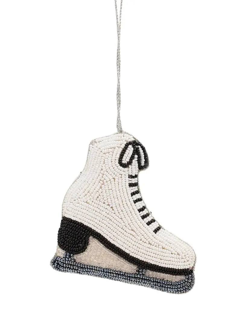 Ice Skate Beaded Ornament Ice Skate Beaded Ornament