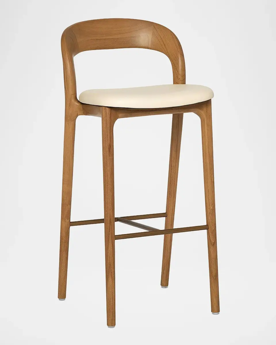 Interlude Home Felix Vegan Leather 30" Bar Stool | Thumbnail 2 Interlude Home Felix Vegan Leather 30" Bar Stool | Thumbnail 2