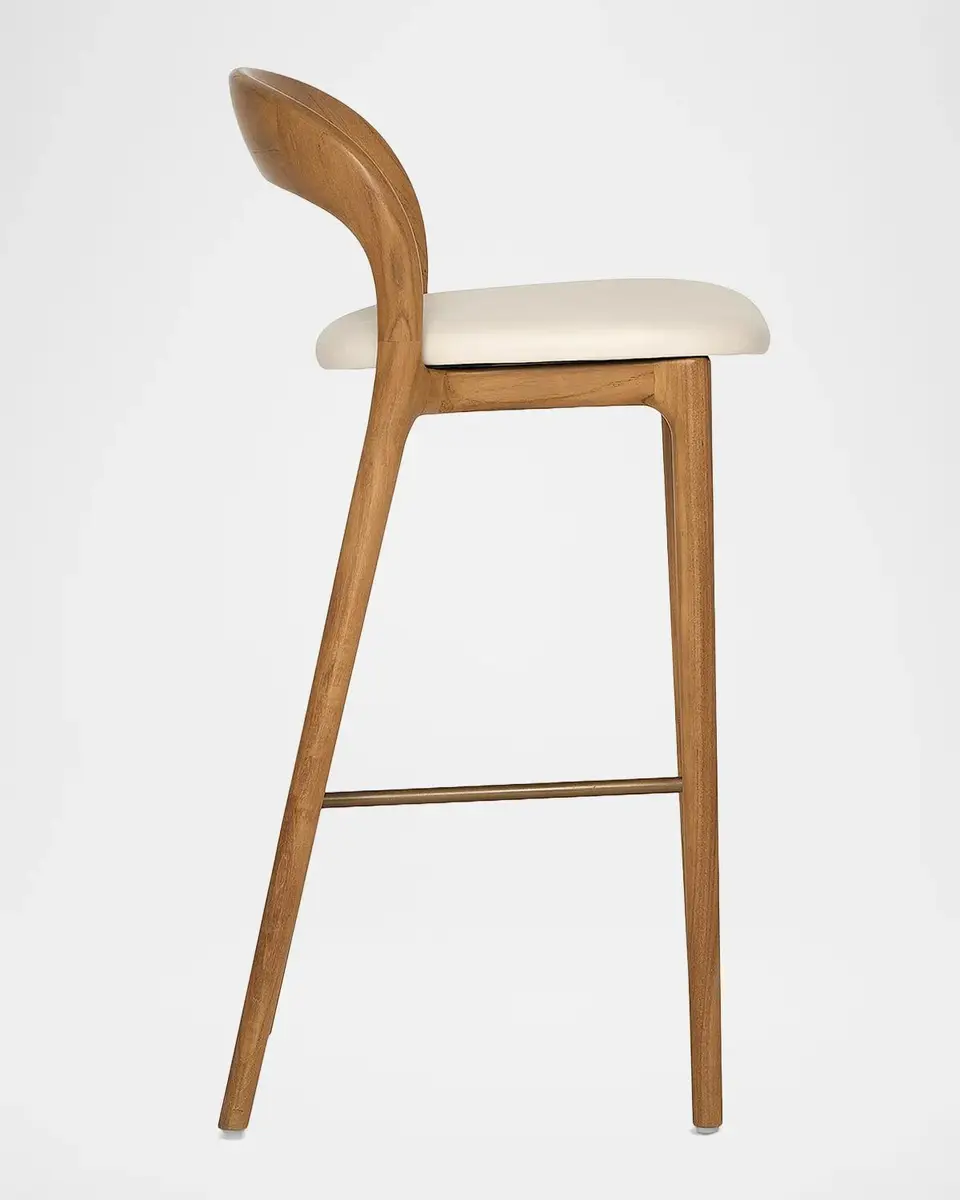 Interlude Home Felix Vegan Leather 30" Bar Stool | Thumbnail 3 Interlude Home Felix Vegan Leather 30" Bar Stool | Thumbnail 3
