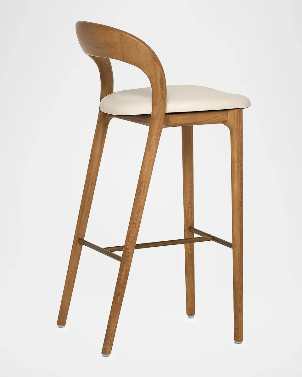 Interlude Home Felix Vegan Leather 30" Bar Stool | Thumbnail 4 Interlude Home Felix Vegan Leather 30" Bar Stool | Thumbnail 4