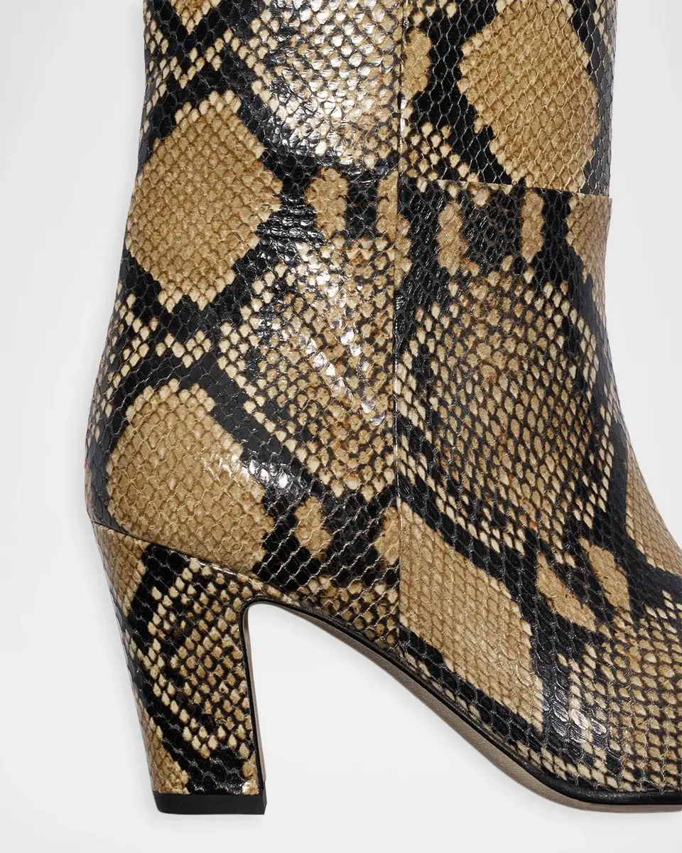aeyde Silva 75MM Snakeskin-Print Leather Knee-High Boots | Thumbnail 3 aeyde Silva 75MM Snakeskin-Print Leather Knee-High Boots | Thumbnail 3