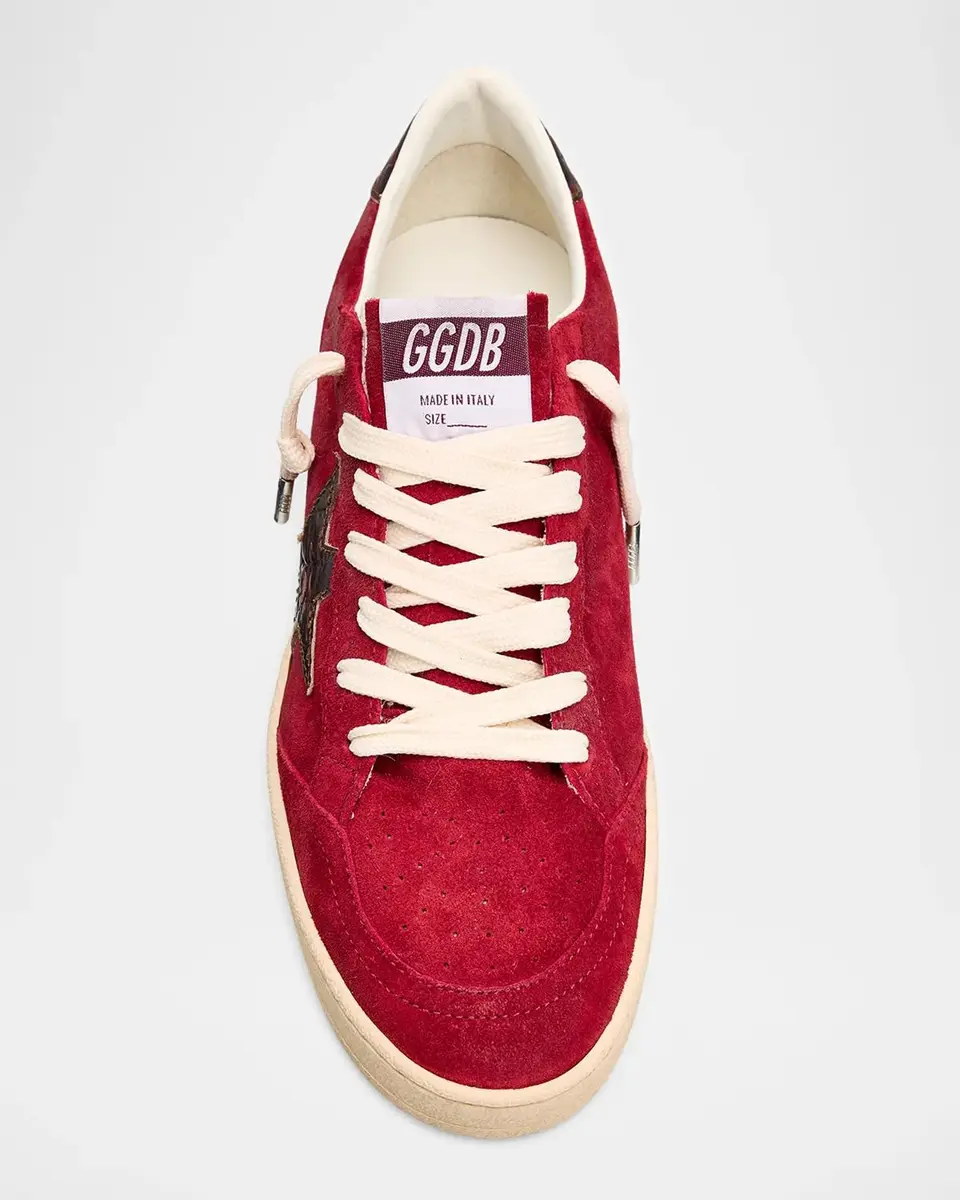 Golden Goose Ball Star Suede Croc-Embossed Low-Top Sneakers | Thumbnail 5 Golden Goose Ball Star Suede Croc-Embossed Low-Top Sneakers | Thumbnail 5