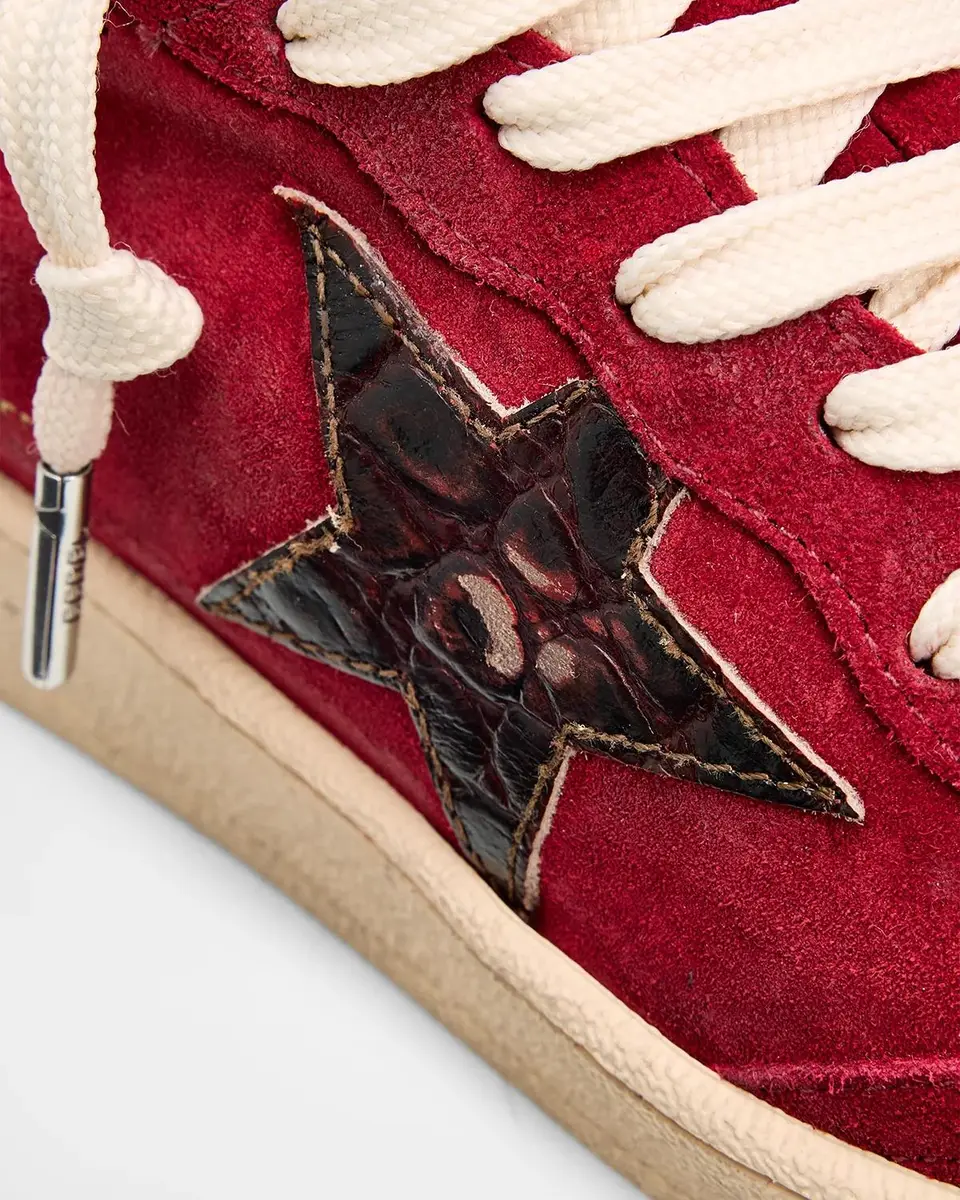 Golden Goose Ball Star Suede Croc-Embossed Low-Top Sneakers | Thumbnail 6 Golden Goose Ball Star Suede Croc-Embossed Low-Top Sneakers | Thumbnail 6