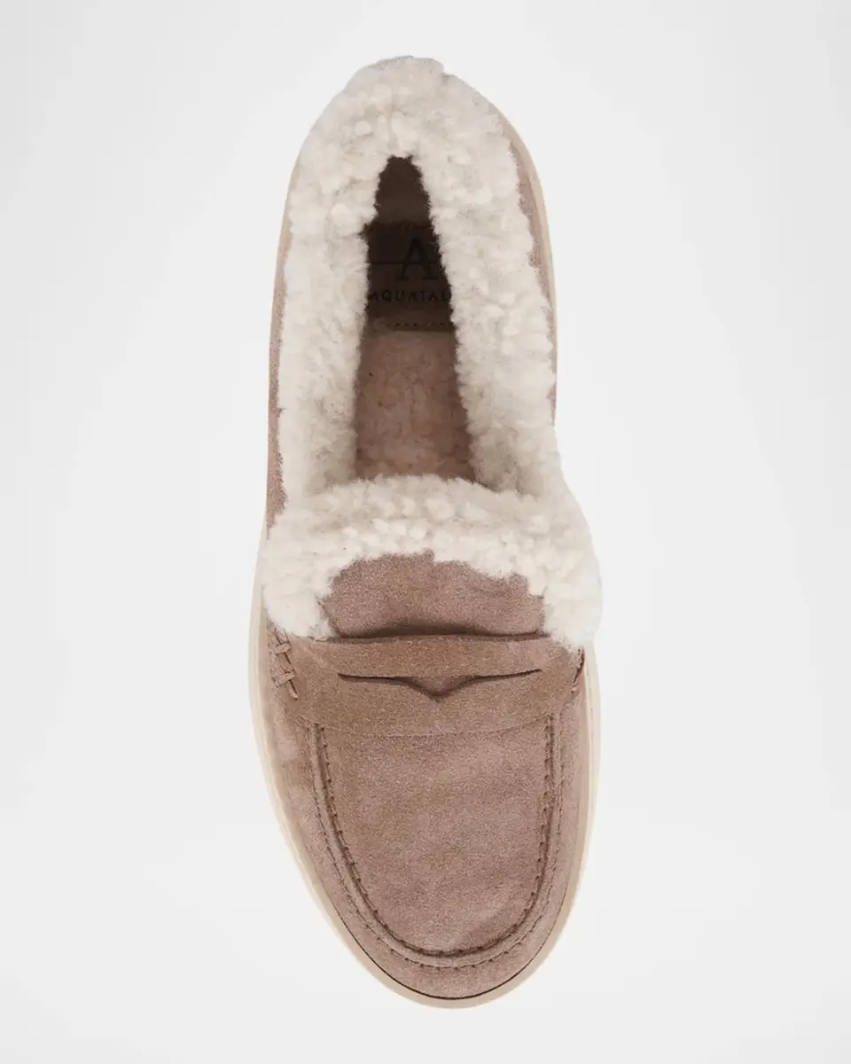 Aquatalia Amata Shearling-Lined Waterproof Suede Mules | Thumbnail 4 Aquatalia Amata Shearling-Lined Waterproof Suede Mules | Thumbnail 4