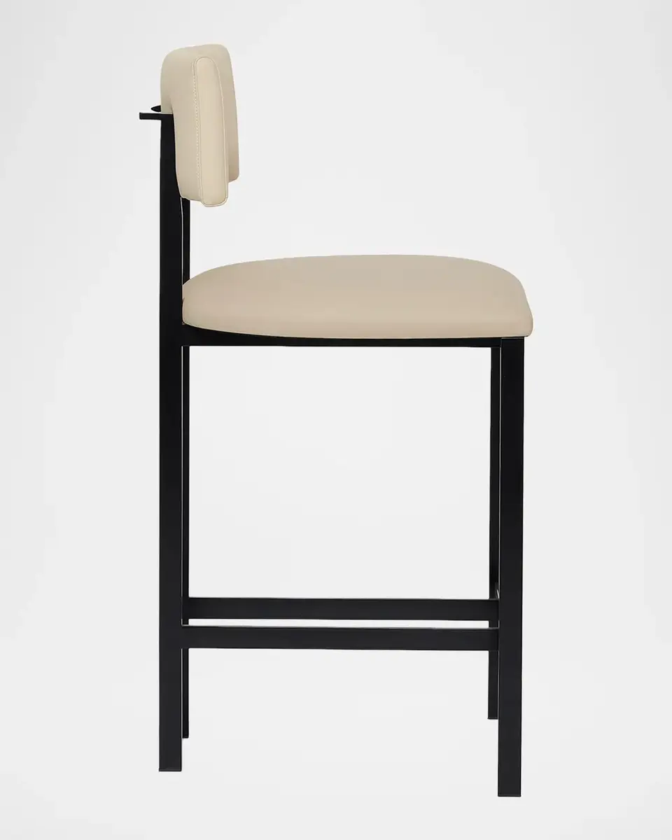 Interlude Home Landon II Vegan Leather 26" Counter Stool | Thumbnail 3 Interlude Home Landon II Vegan Leather 26" Counter Stool | Thumbnail 3
