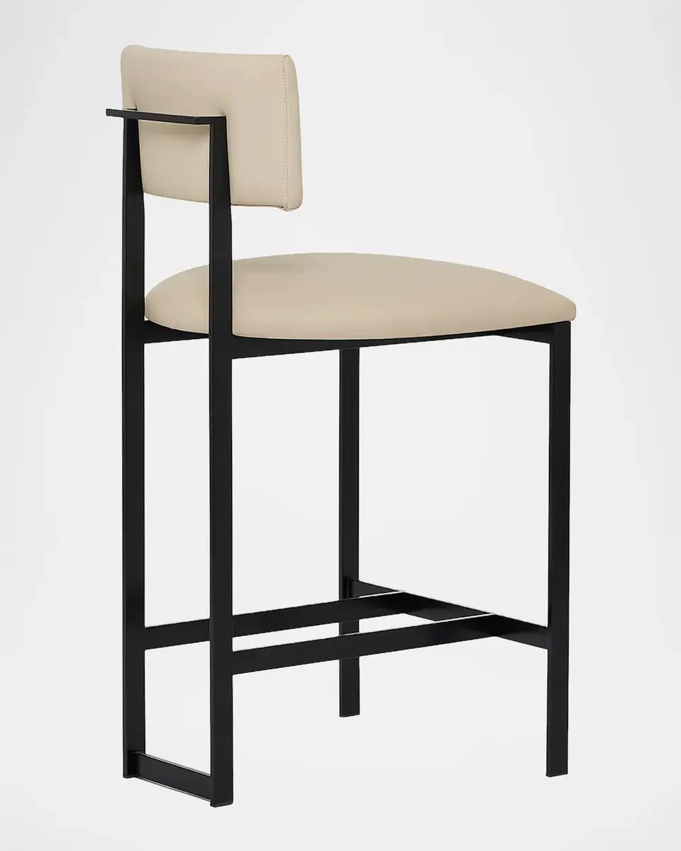 Interlude Home Landon II Vegan Leather 26" Counter Stool | Thumbnail 4 Interlude Home Landon II Vegan Leather 26" Counter Stool | Thumbnail 4