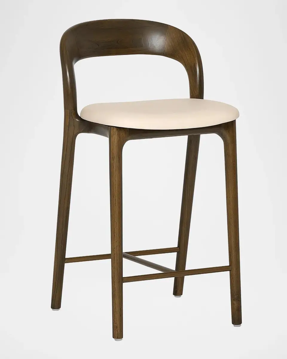 Interlude Home Felix Vegan Leather 25" Counter Stool | Thumbnail 2 Interlude Home Felix Vegan Leather 25" Counter Stool | Thumbnail 2