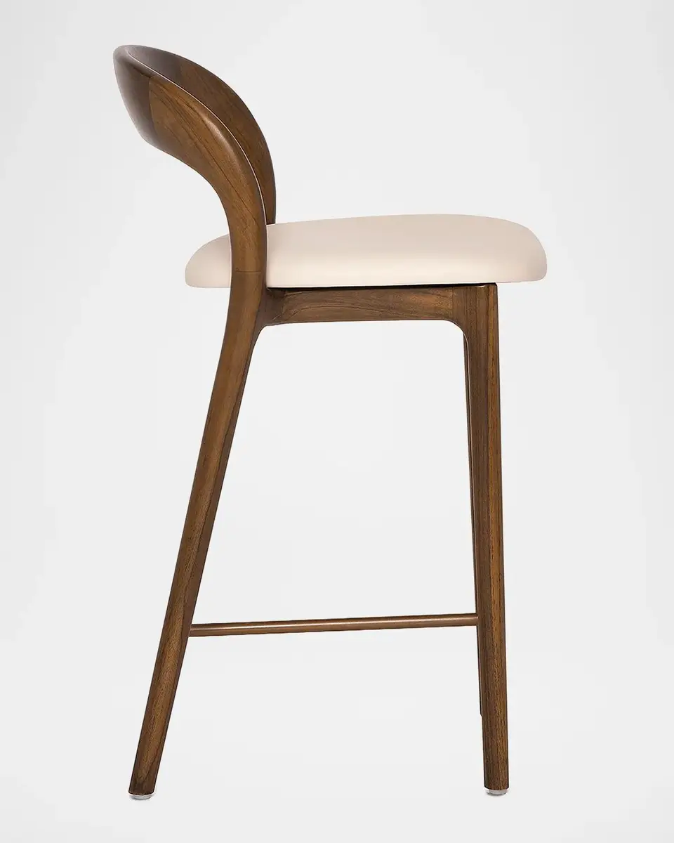 Interlude Home Felix Vegan Leather 25" Counter Stool | Thumbnail 3 Interlude Home Felix Vegan Leather 25" Counter Stool | Thumbnail 3