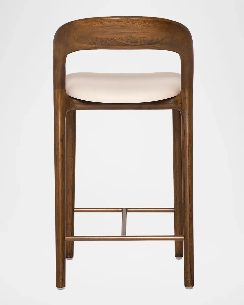 Interlude Home Felix Vegan Leather 25" Counter Stool | Thumbnail 6 Interlude Home Felix Vegan Leather 25" Counter Stool | Thumbnail 6