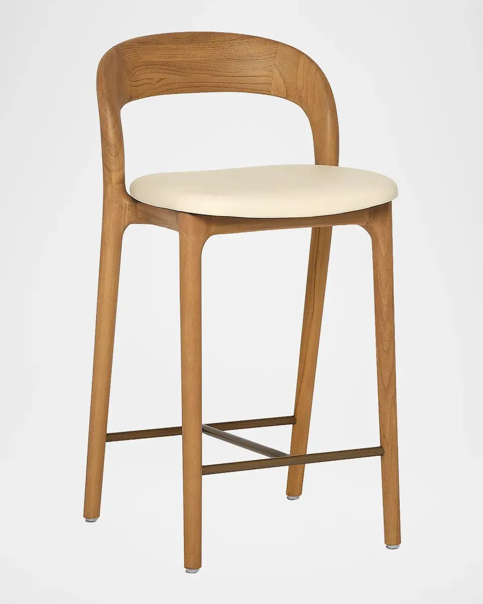 Interlude Home Felix Vegan Leather 25" Counter Stool | Thumbnail 7 Interlude Home Felix Vegan Leather 25" Counter Stool | Thumbnail 7