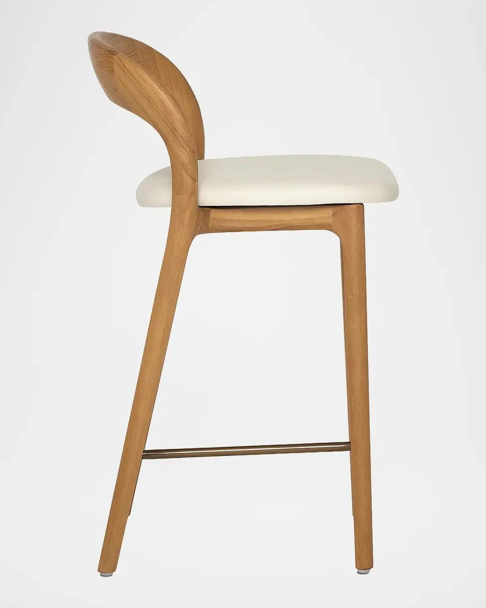 Interlude Home Felix Vegan Leather 25" Counter Stool | Thumbnail 8 Interlude Home Felix Vegan Leather 25" Counter Stool | Thumbnail 8